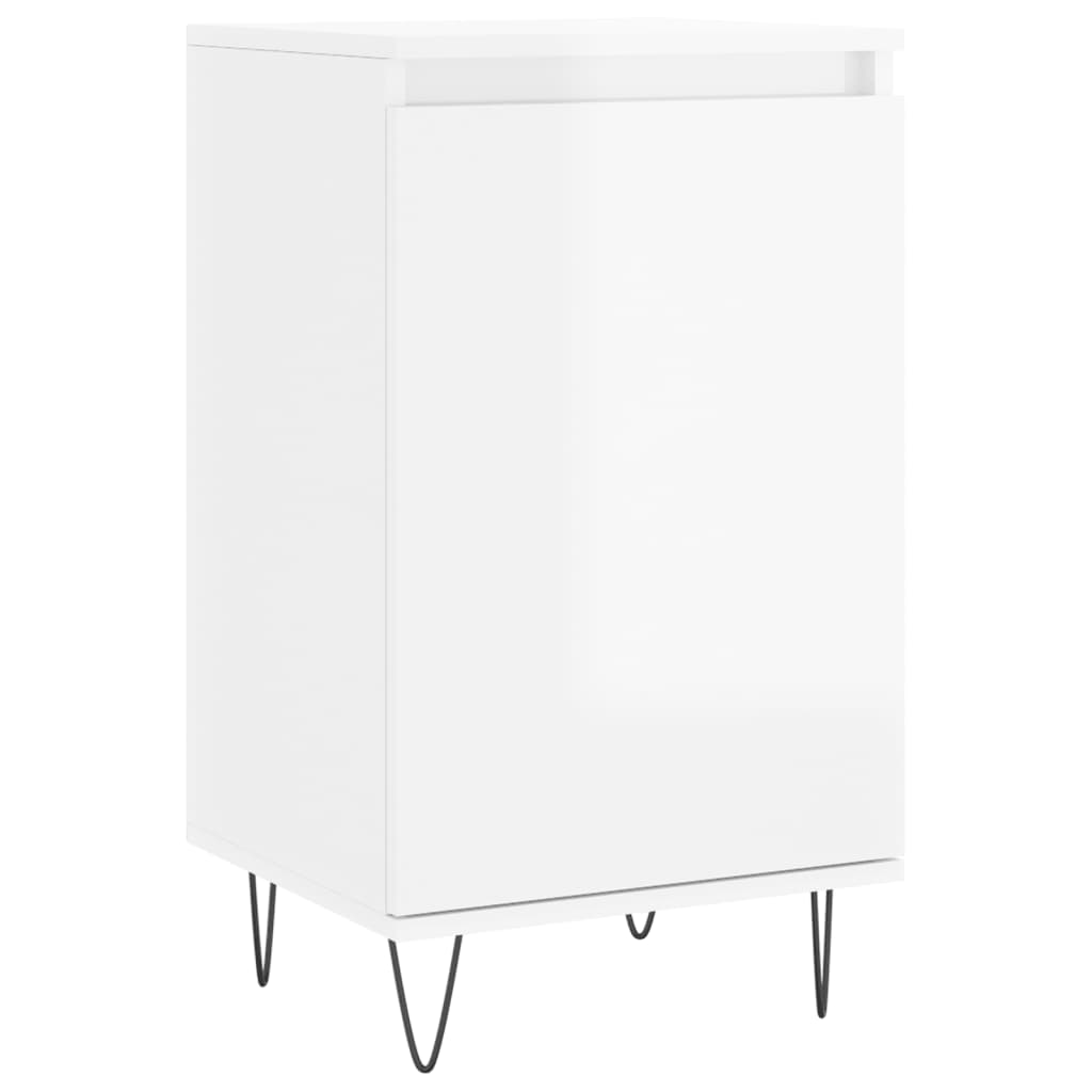 Kommode Høyglans Hvit 2 stk 40x35x70 cm