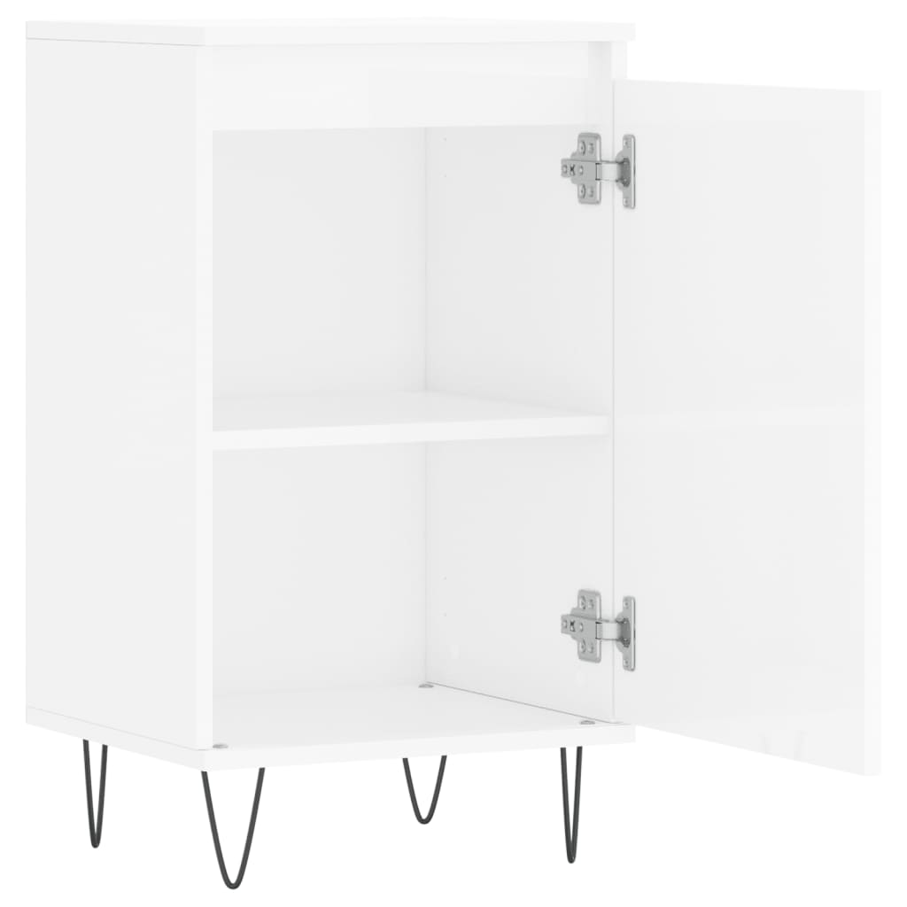 Kommode Høyglans Hvit 2 stk 40x35x70 cm