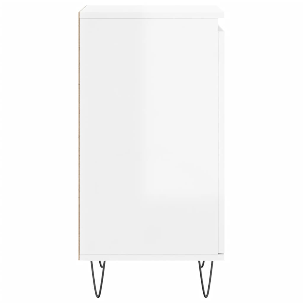 Kommode Høyglans Hvit 2 stk 40x35x70 cm