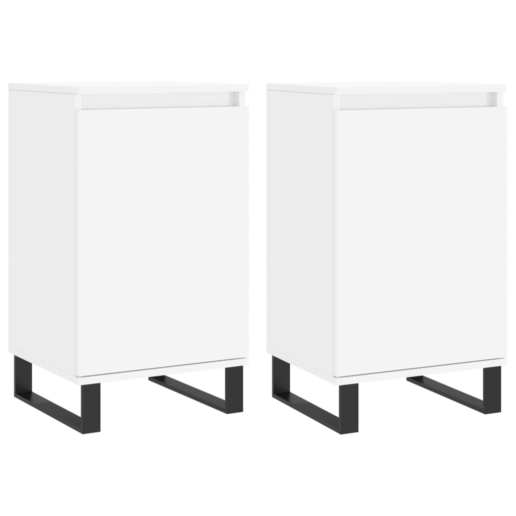 Kommode Hvit 2 stk 40x35x70 cm