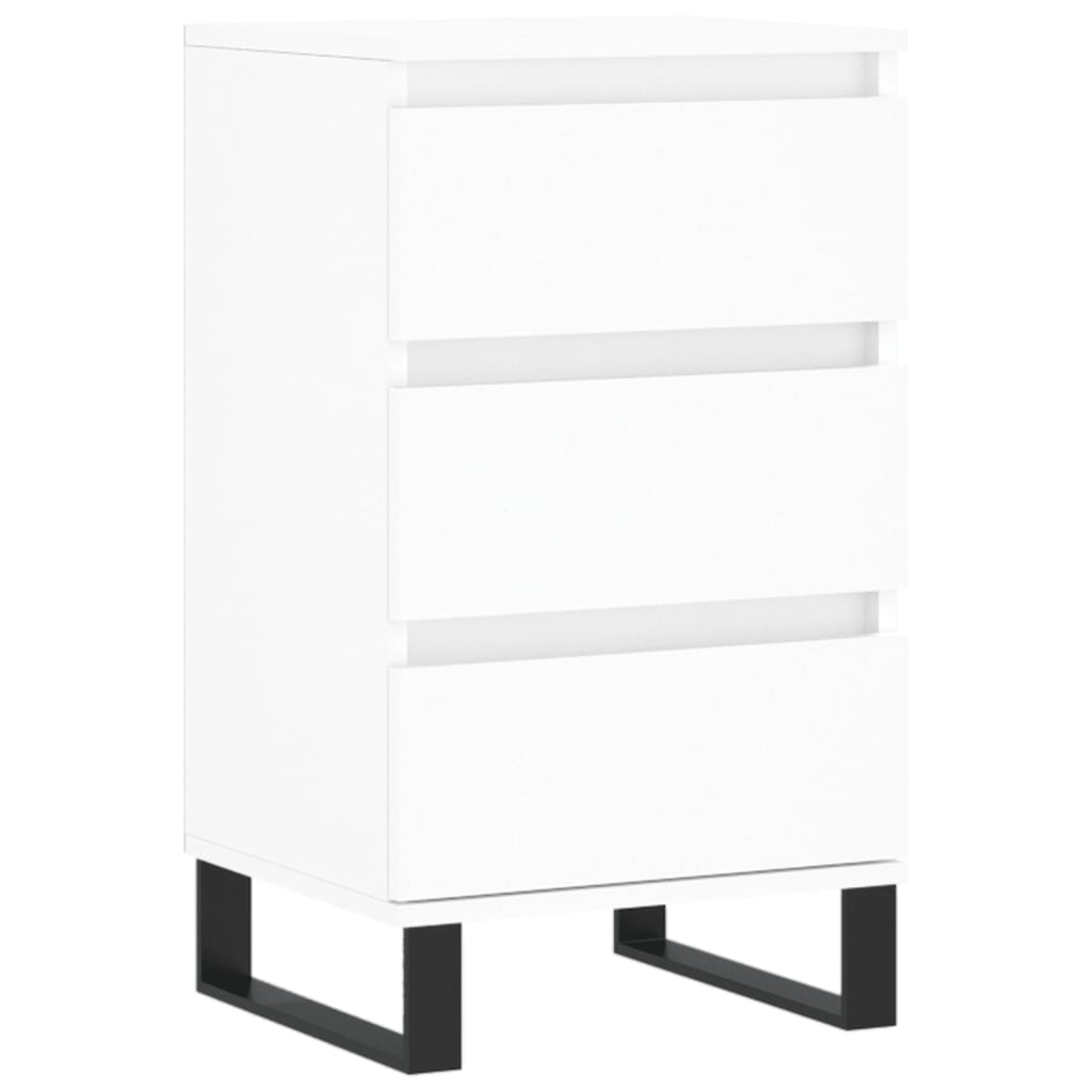 Skjenk hvit 40x35x70 cm konstruert tre