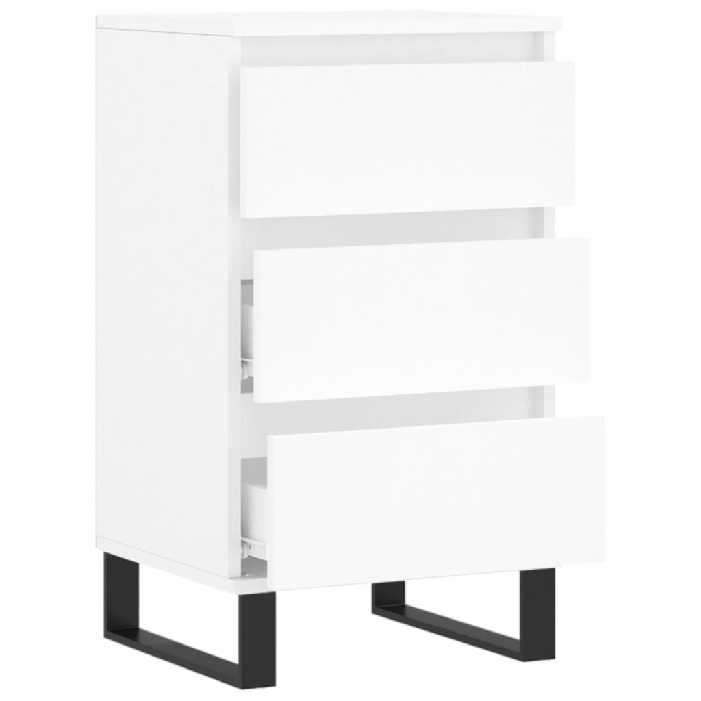 Skjenk hvit 40x35x70 cm konstruert tre