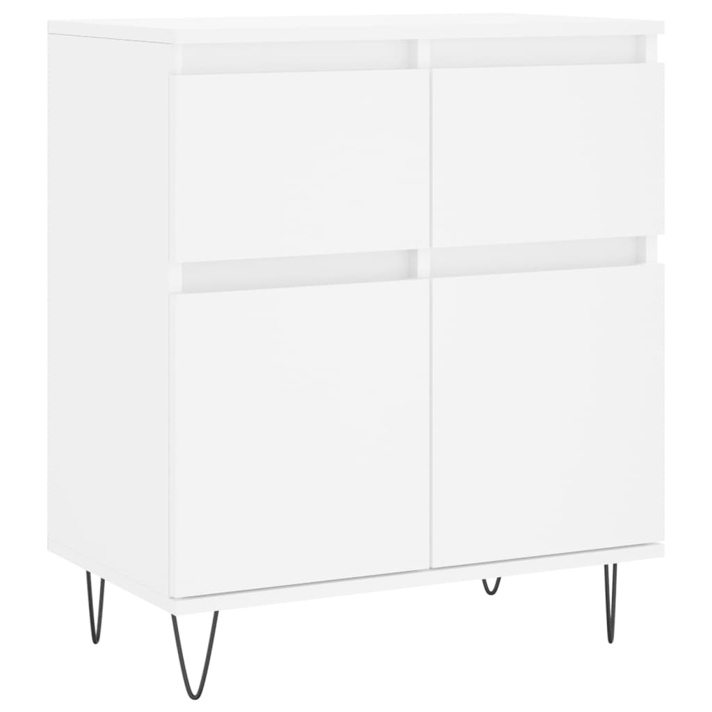 Skjenk hvit 60x35x70 cm konstruert tre
