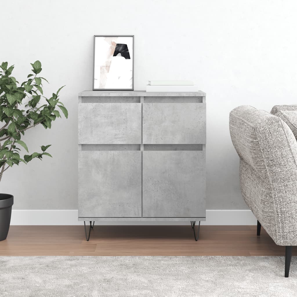Kommode Betonggrå 60x35x70 cm