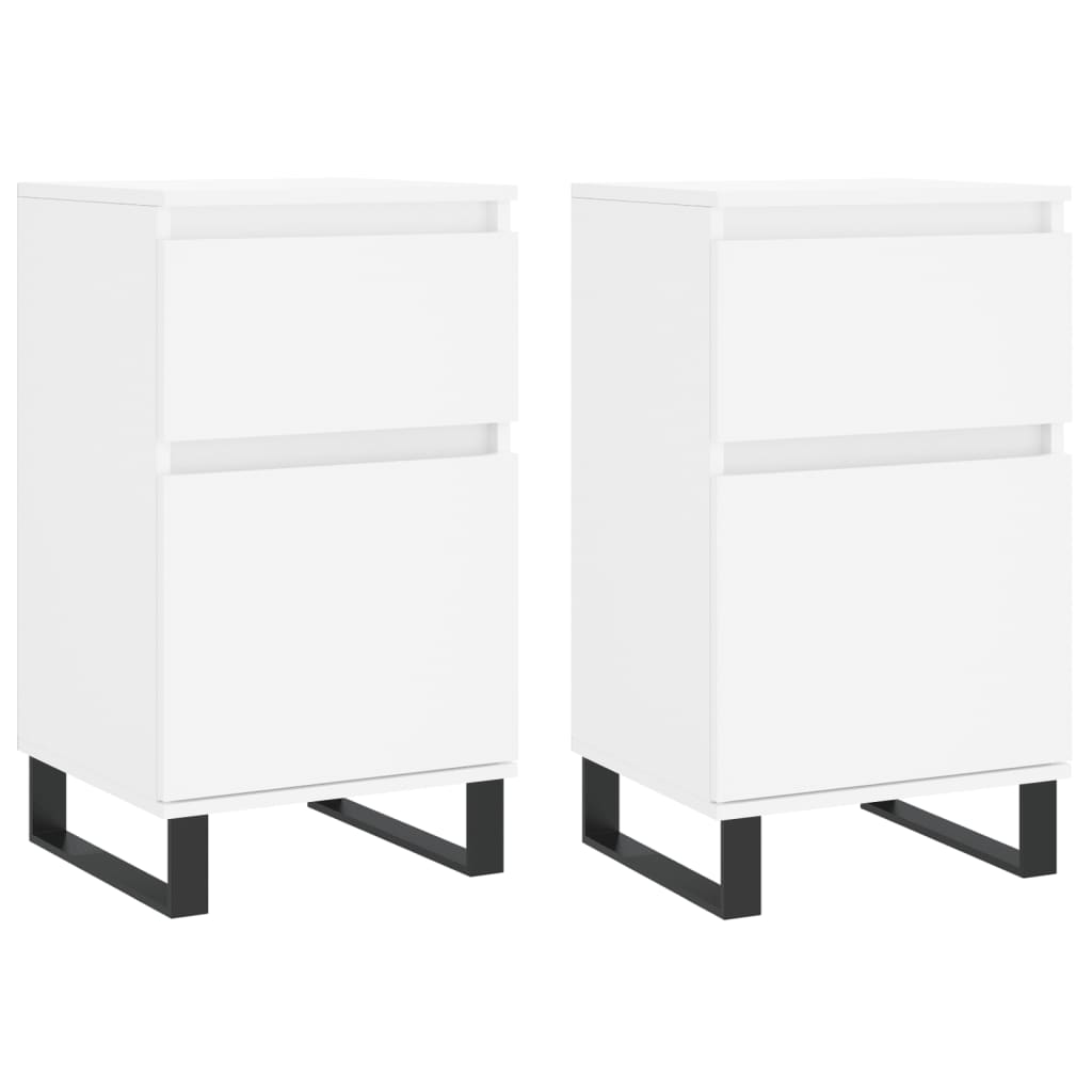 Kommode Hvit 2 stk 40x35x70 cm