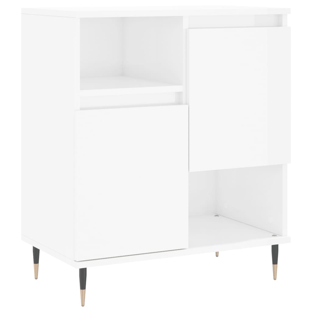 Kommode Høyglans Hvit 60x35x70 cm