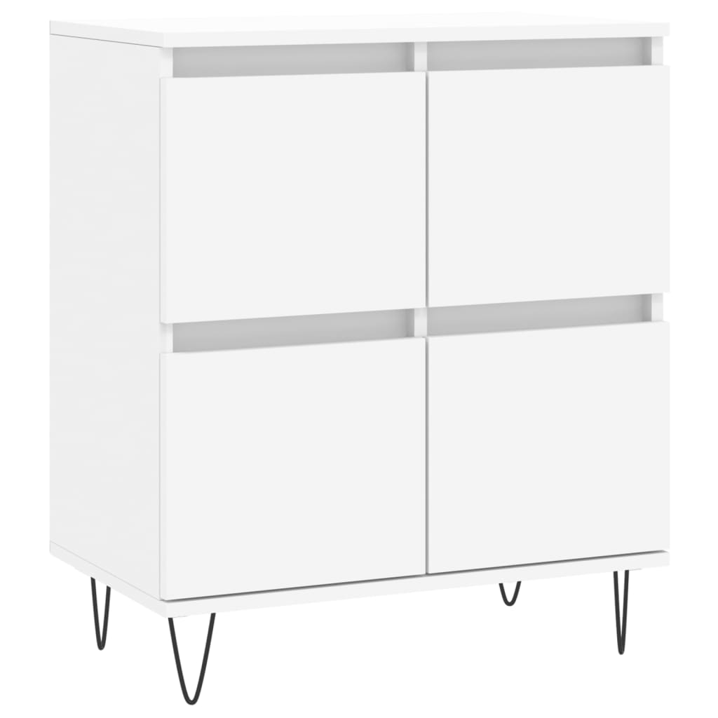 Skjenk hvit 60x35x70 cm konstruert tre