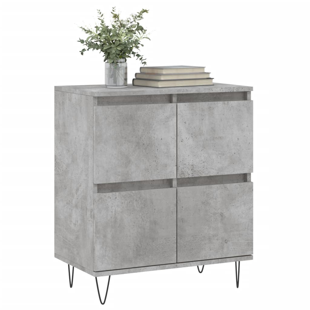 Skjenk betonggrå 60x35x70 cm konstruert tre