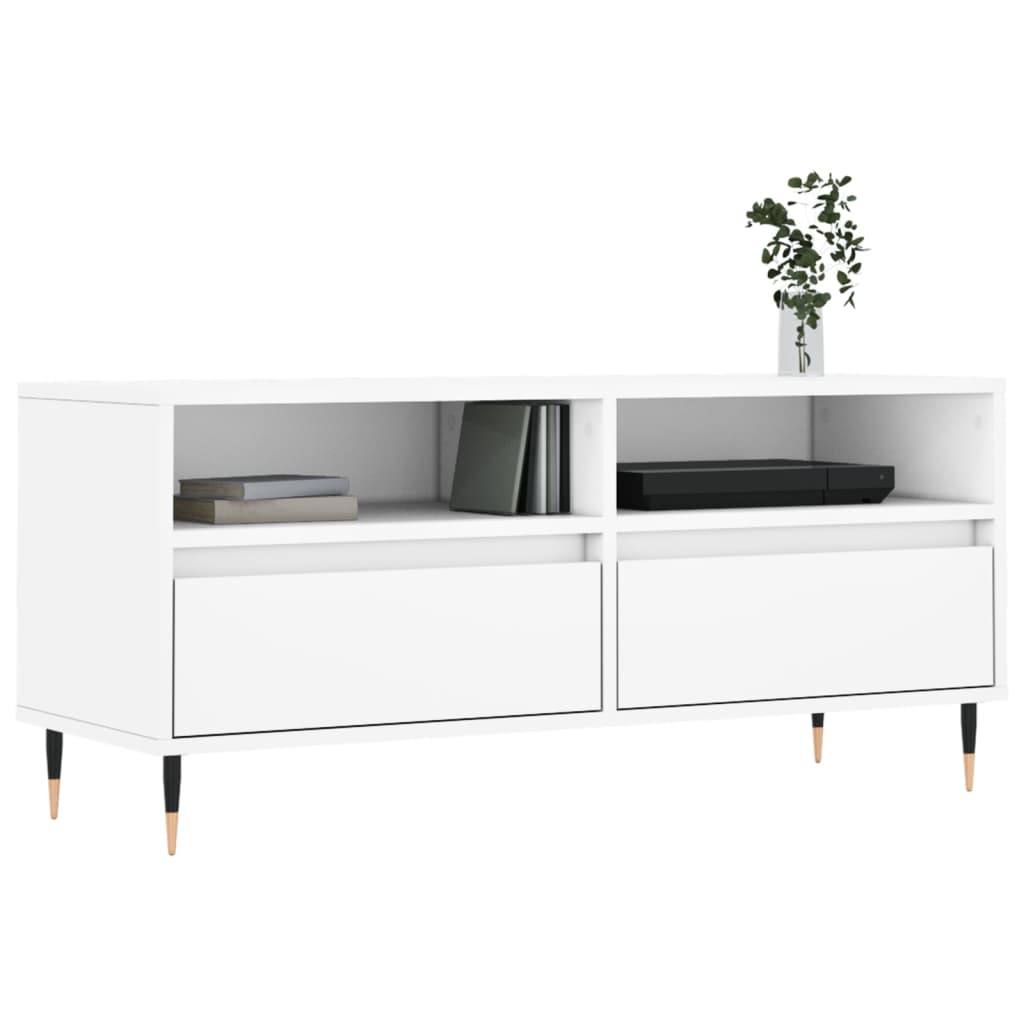 TV-Møbel Hvit TV-benk 100x34,5x44,5 cm