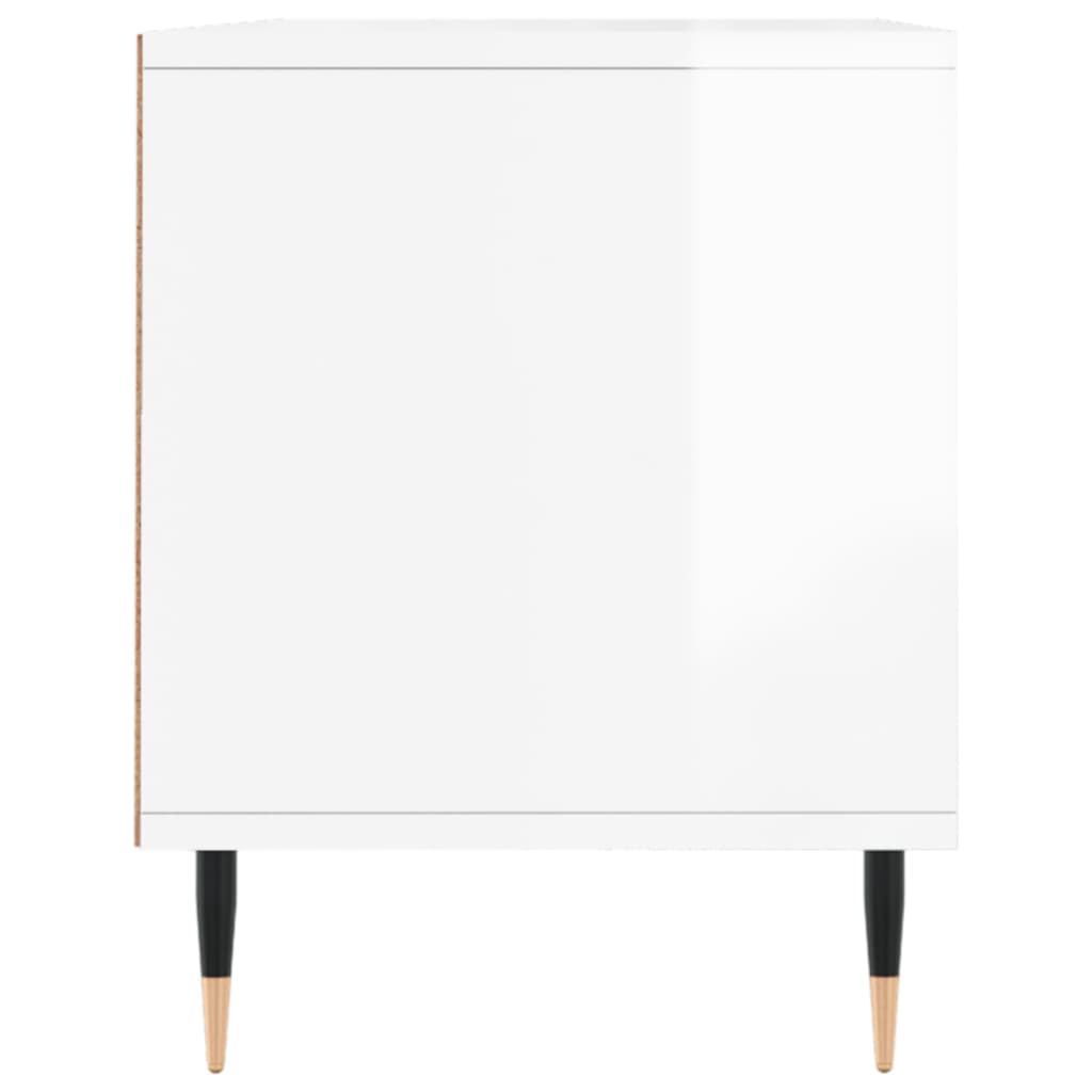 TV-Møbel Høyglans Hvit TV-benk 100x34,5x44,5 cm