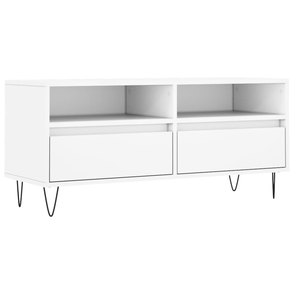 TV-Møbel Hvit TV-benk 100x34,5x44,5 cm