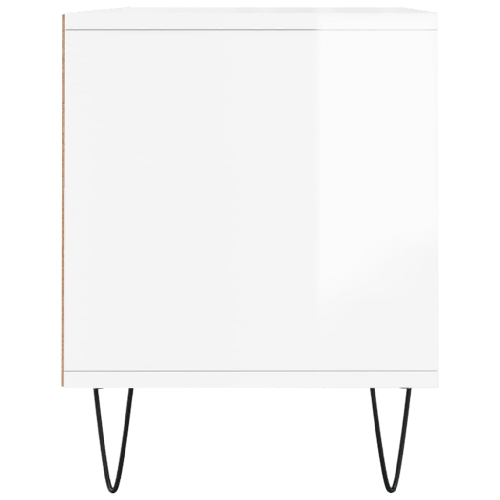 TV-Møbel Høyglans Hvit TV-benk 100x34,5x44,5 cm