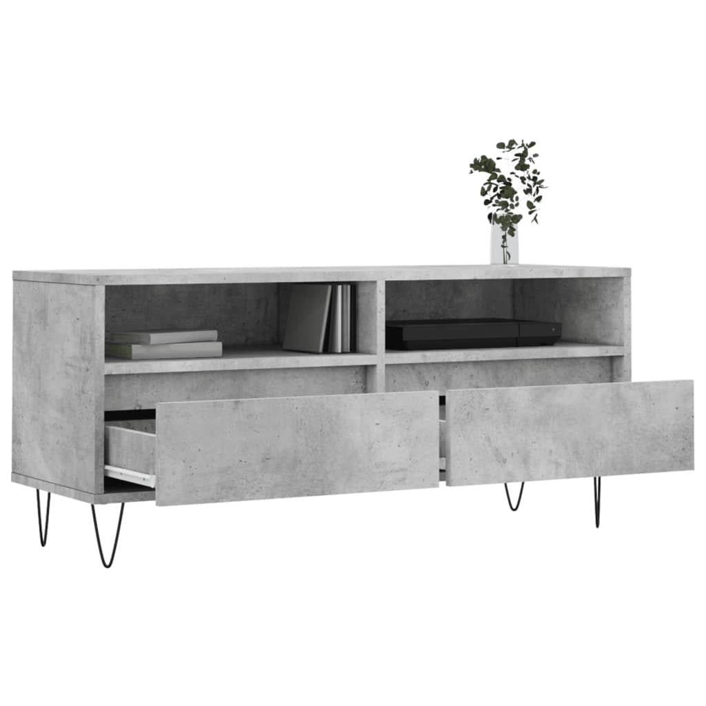 TV-Møbel Betonggrå Tv-benk 100x34,5x44,5 cm