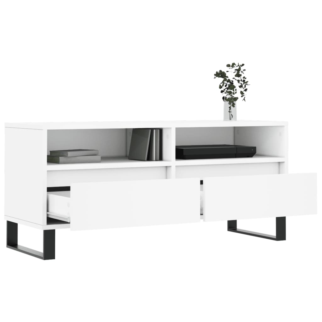 TV-Møbel Hvit TV-benk 100x34,5x44,5 cm