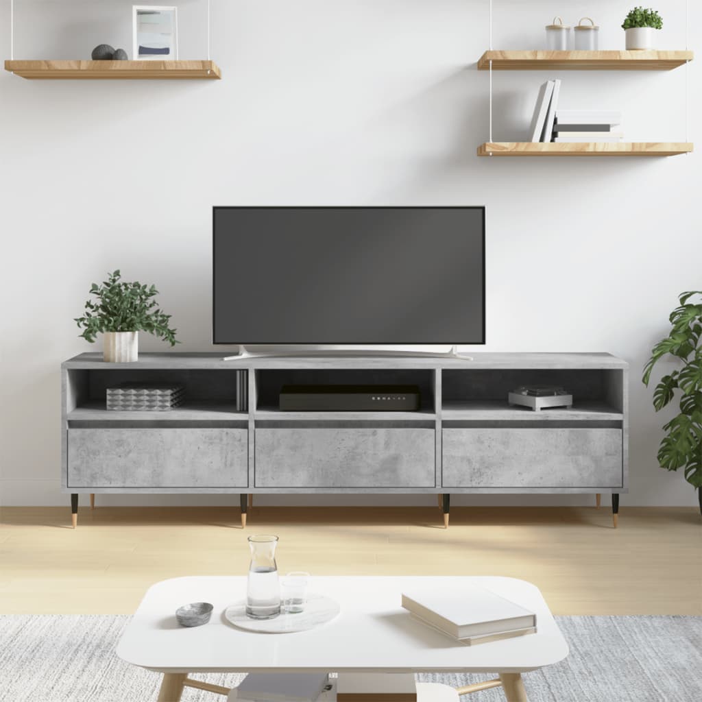 TV-Møbel Betonggrå TV-benk 150x30x44,5 cm
