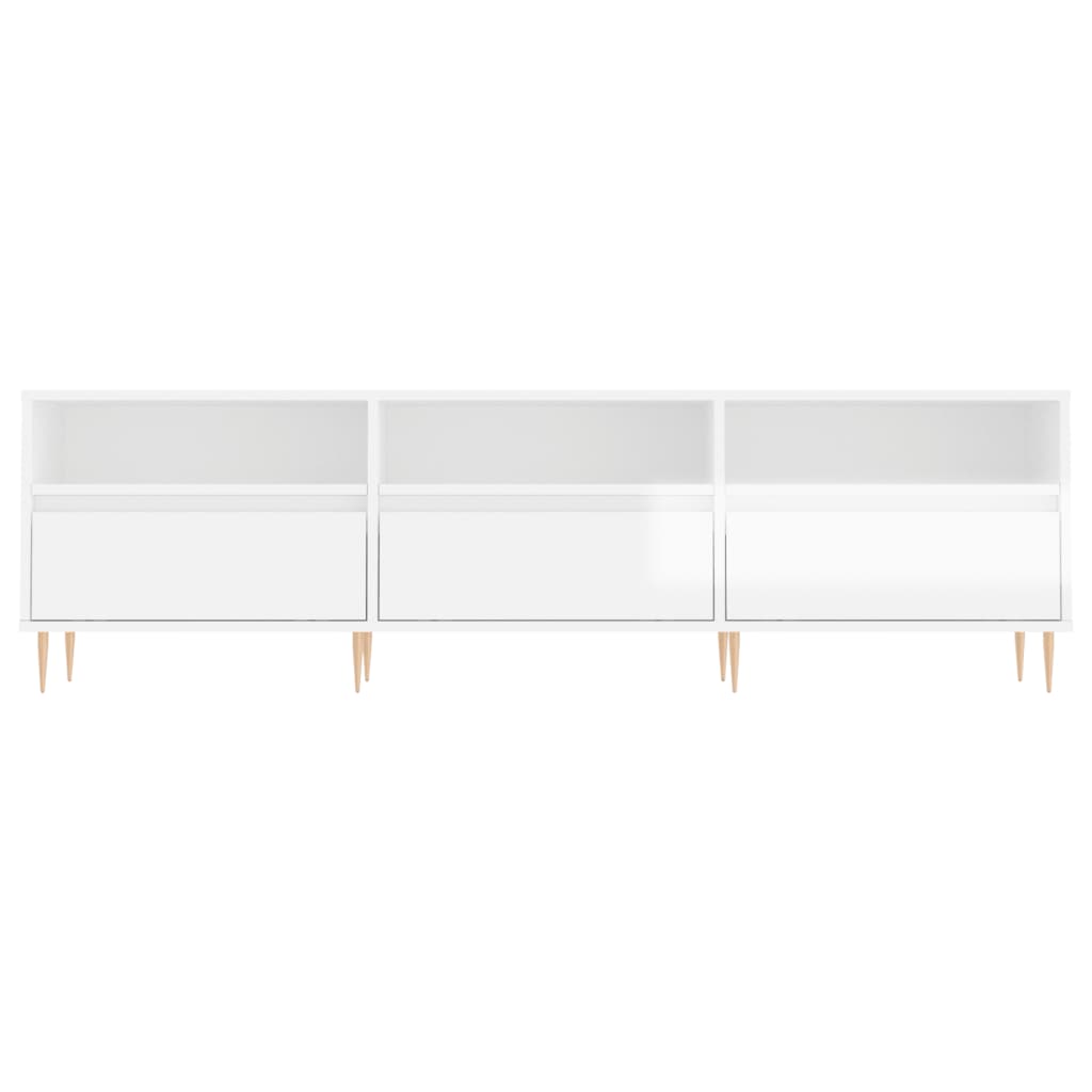 TV-Møbel Høyglans Hvit TV-benk 150x30x44,5 cm