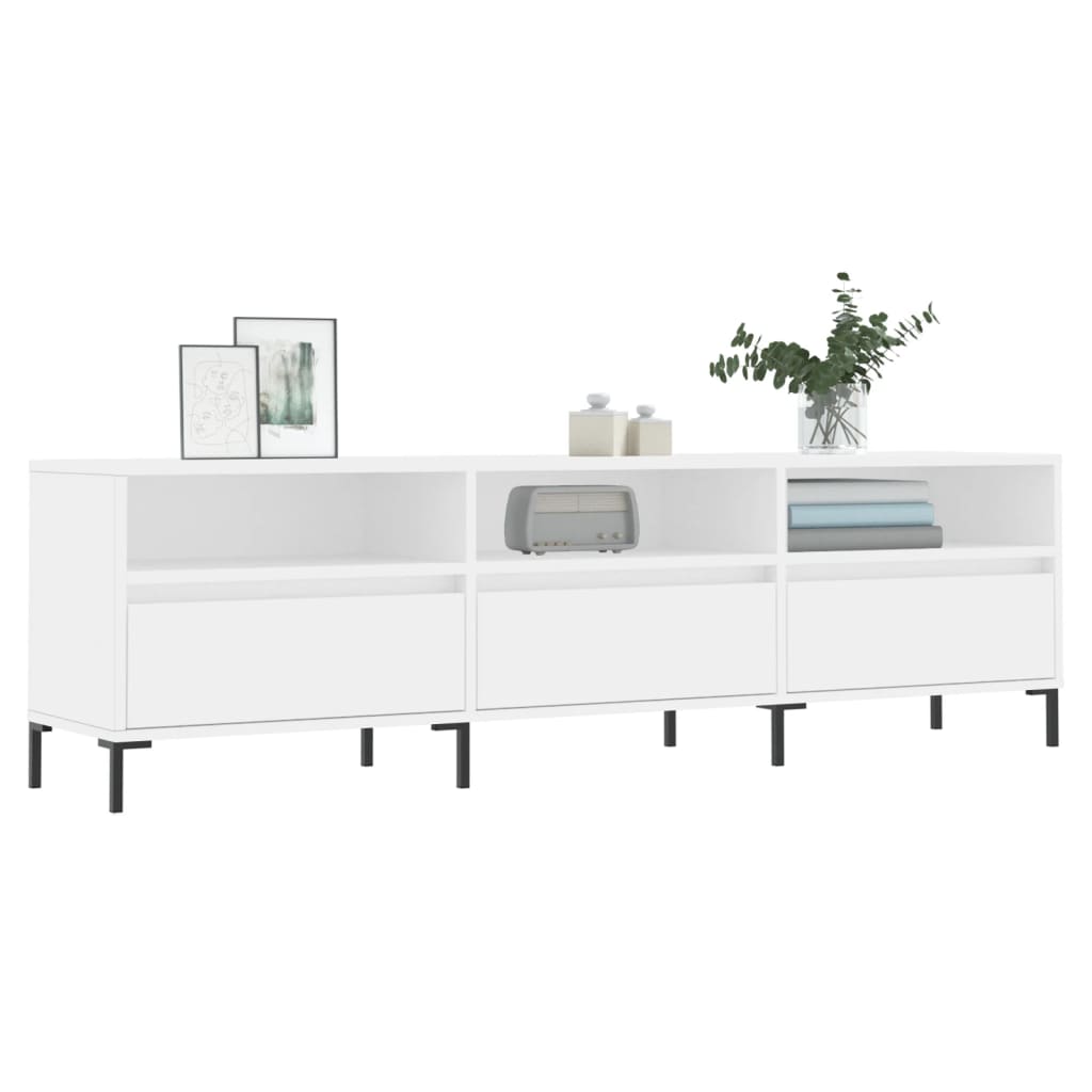 TV-Møbel Hvit TV-benk 150x30x44,5 cm