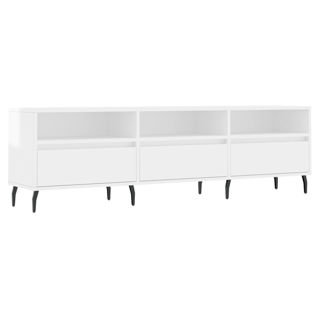 TV-Møbel Høyglans Hvit TV-benk 150x30x44,5 cm