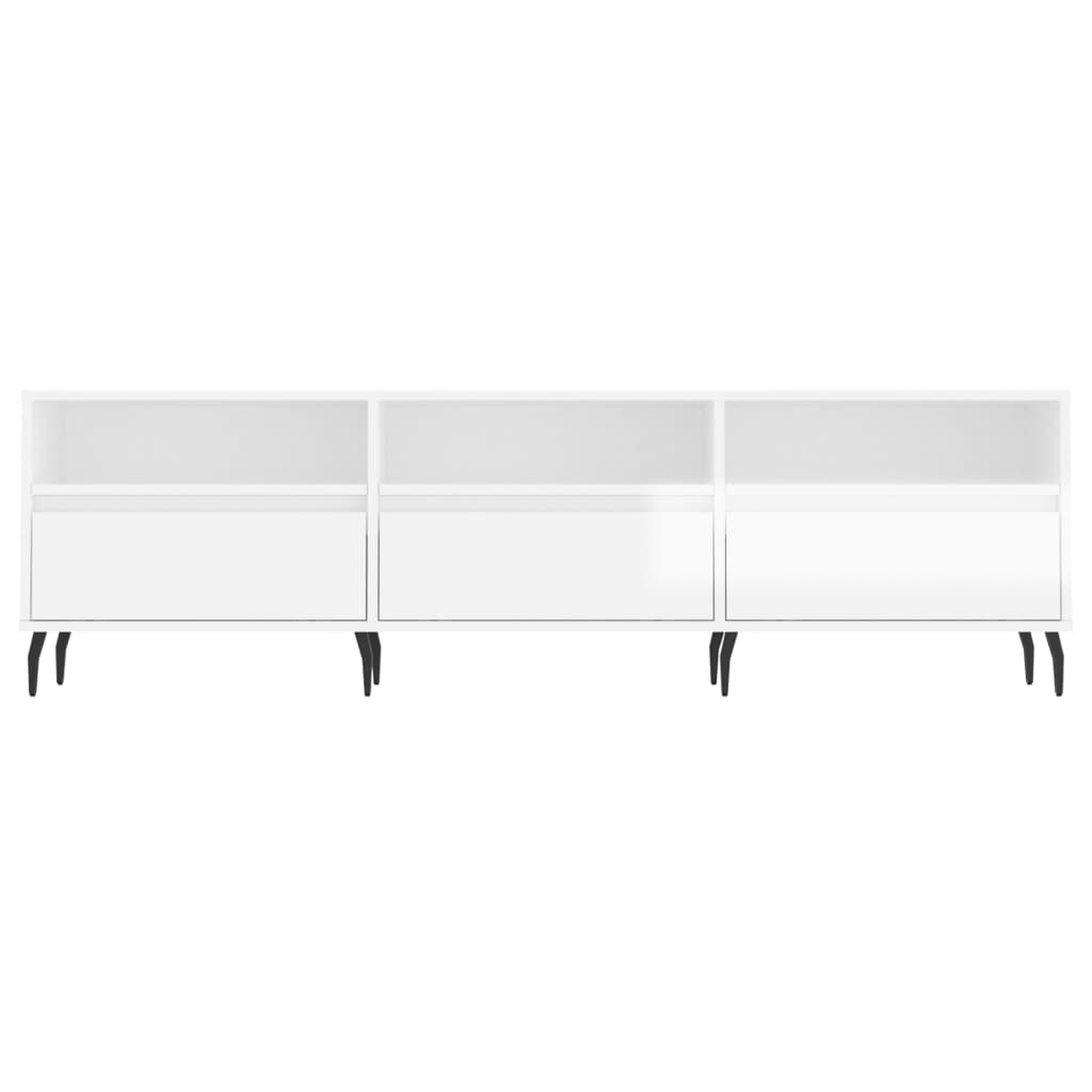 TV-Møbel Høyglans Hvit TV-benk 150x30x44,5 cm