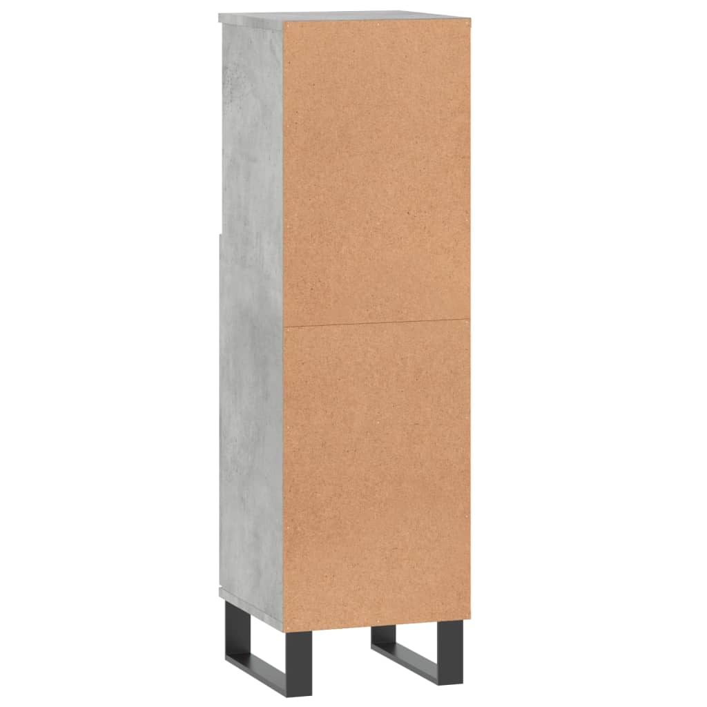 Baderomsskap Betonggrå 30x30x100 cm