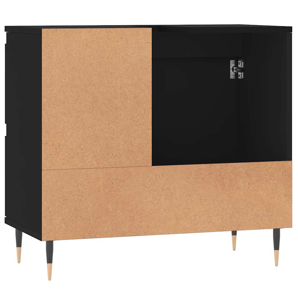 Baderomsskap svart 65x33x60 cm konstruert tre