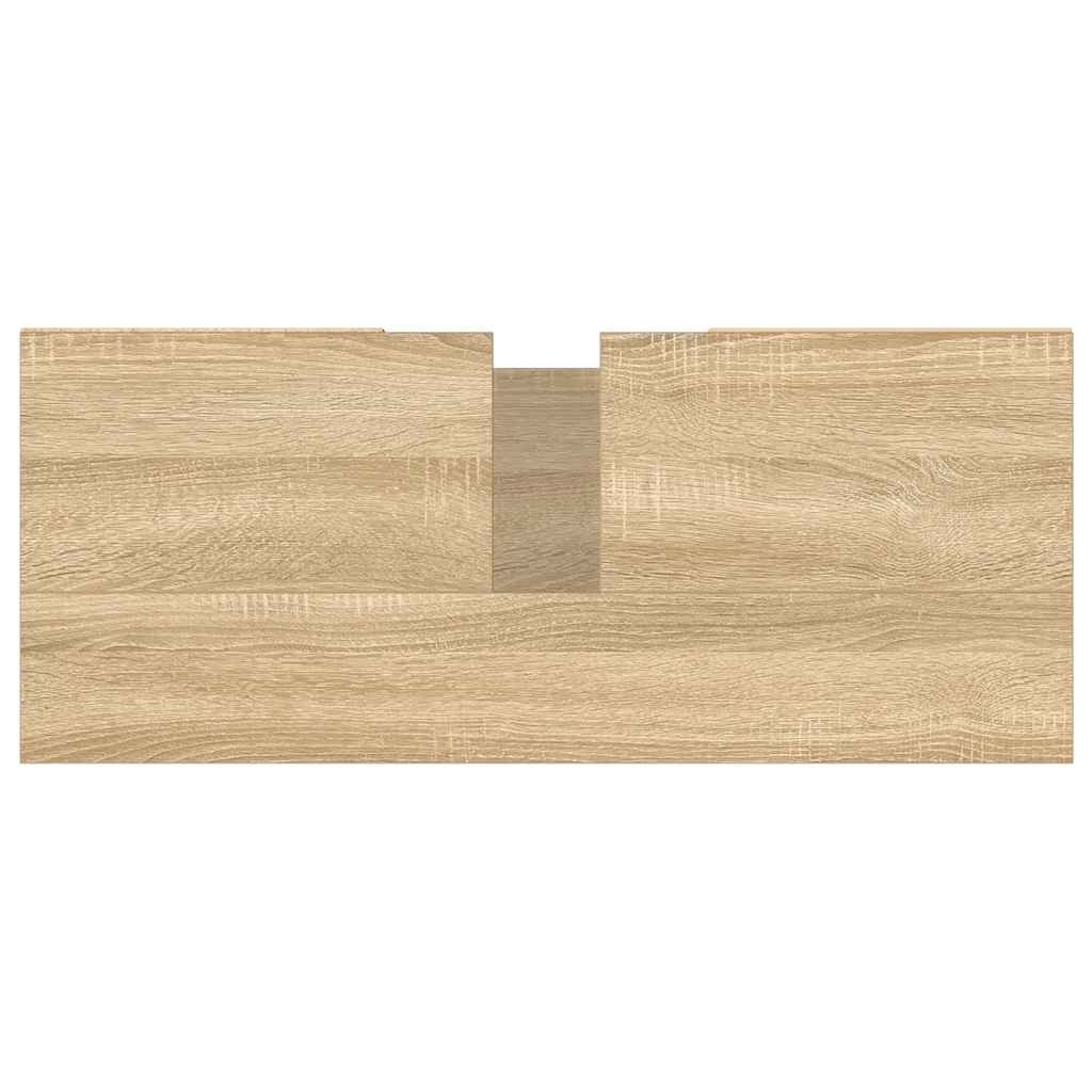 Baderomsskap høyglans hvit 80x33x60 cm konstruert tre