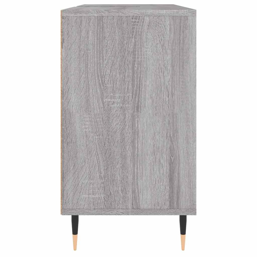 Baderomsskap grå eik 80x33x60 cm konstruert tre