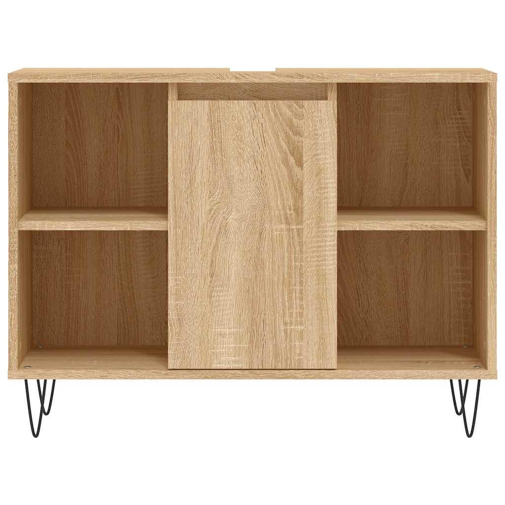 Baderomsskap høyglans hvit 80x33x60 cm konstruert tre