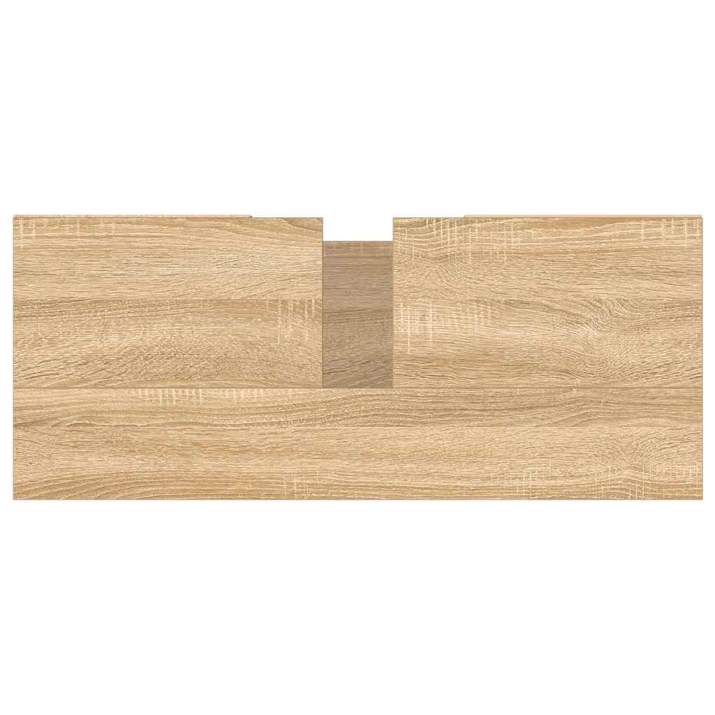 Baderomsskap høyglans hvit 80x33x60 cm konstruert tre