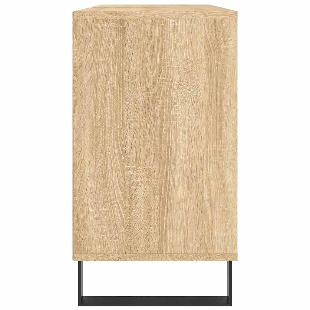 Baderomsskap høyglans hvit 80x33x60 cm konstruert tre