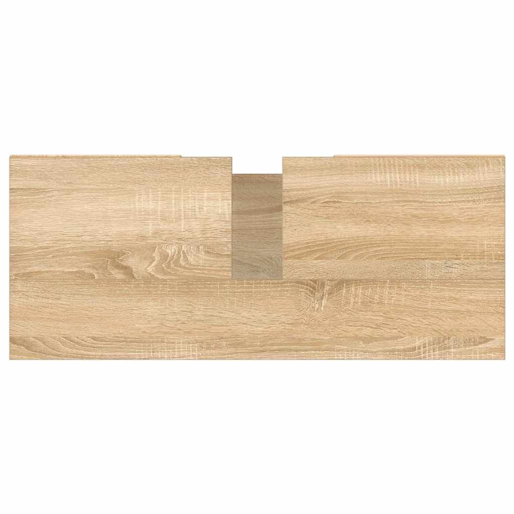 Baderomsskap høyglans hvit 80x33x60 cm konstruert tre