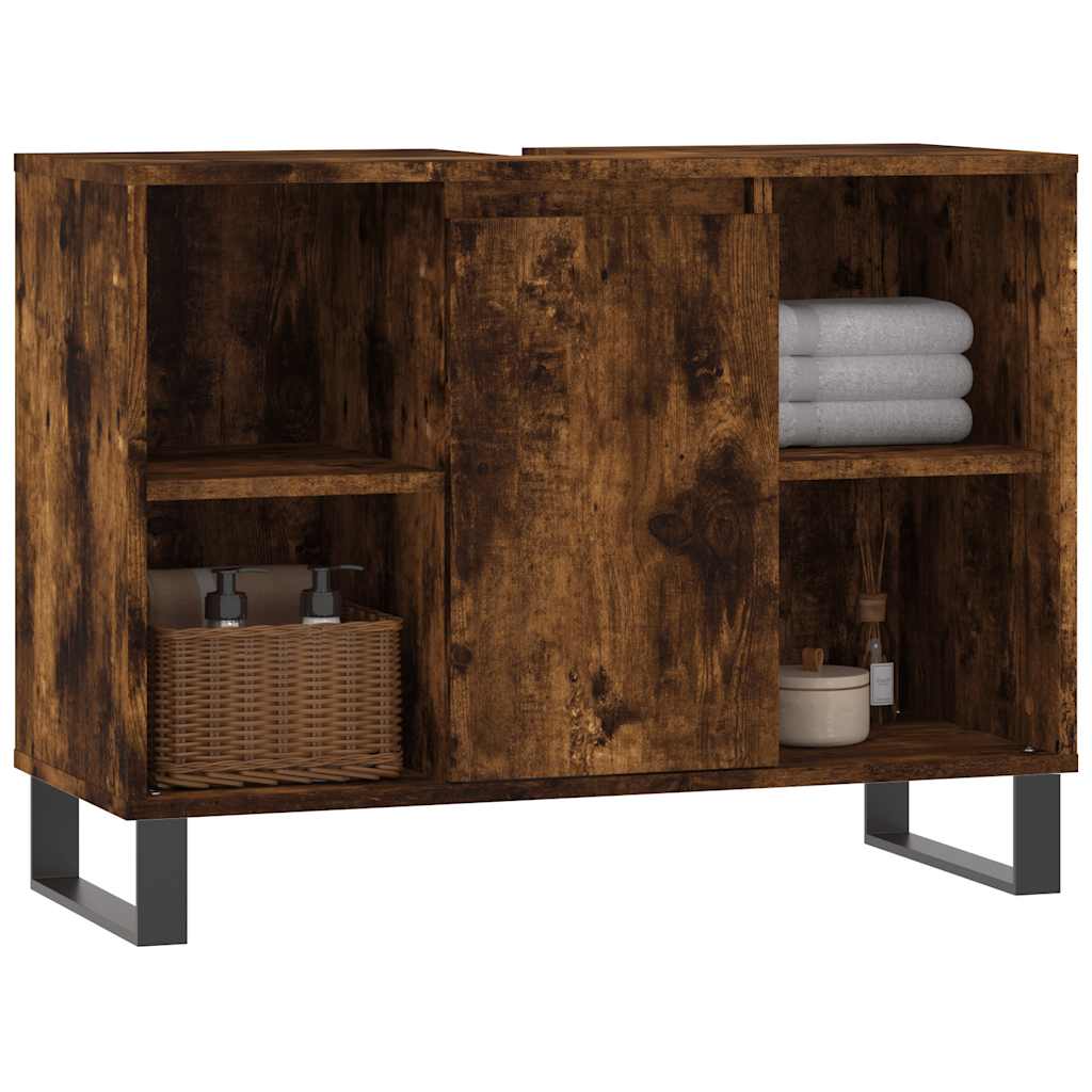 Baderomsskap Røkt Eik 80x33x60 cm