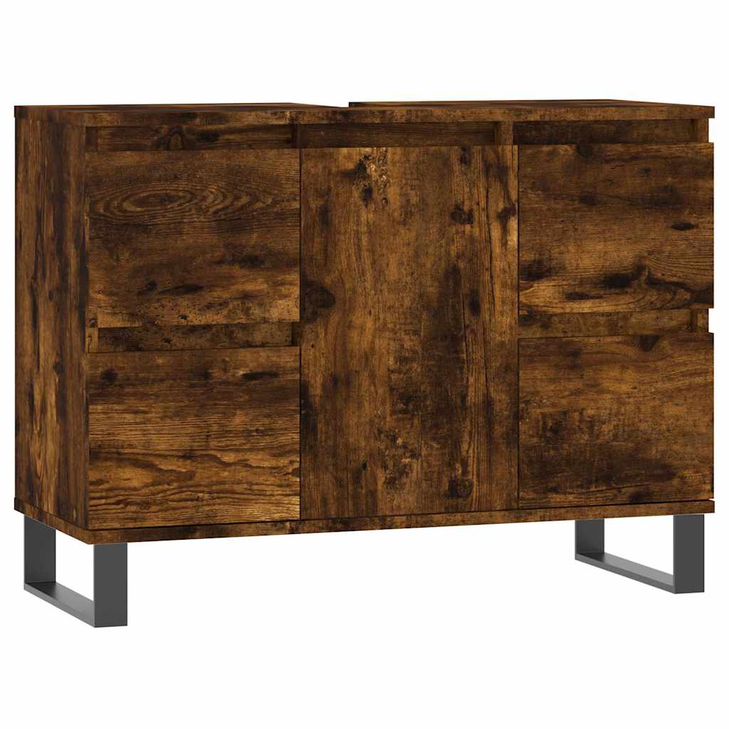 Baderomsskap Røkt Eik 80x33x60 cm