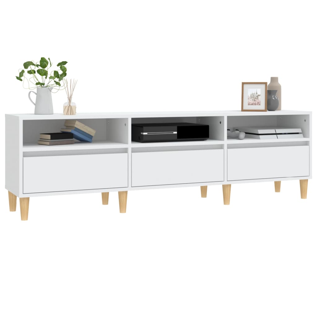 TV-Møbel Hvit TV-benk 150x30x44,5 cm