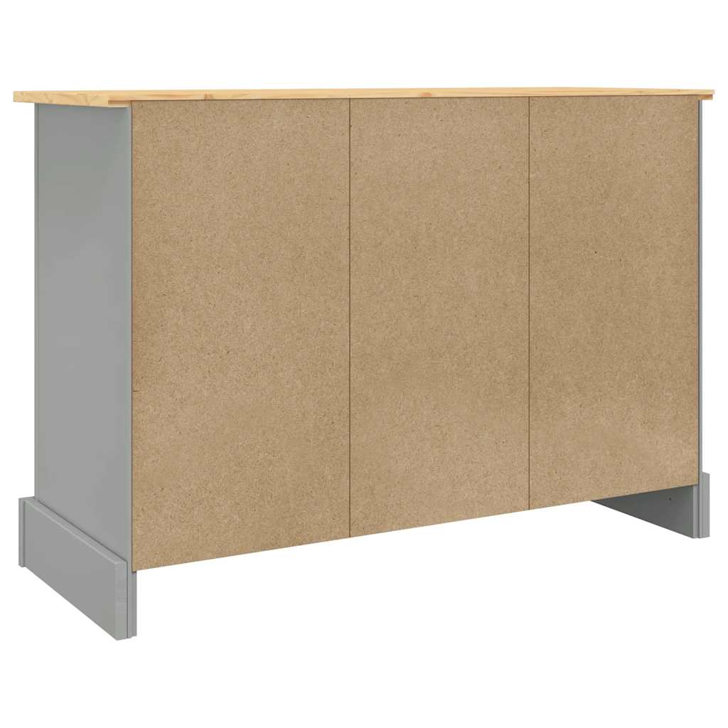 Bokhylle Grå Corona 112x43x78 cm heltre meksikansk furu