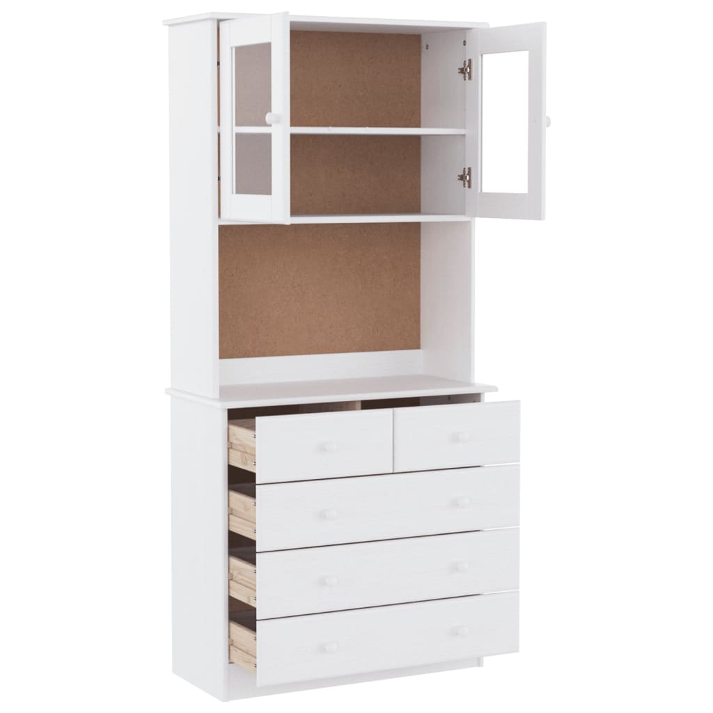 Skap hvit ALTA 77x35x165 cm heltre furu