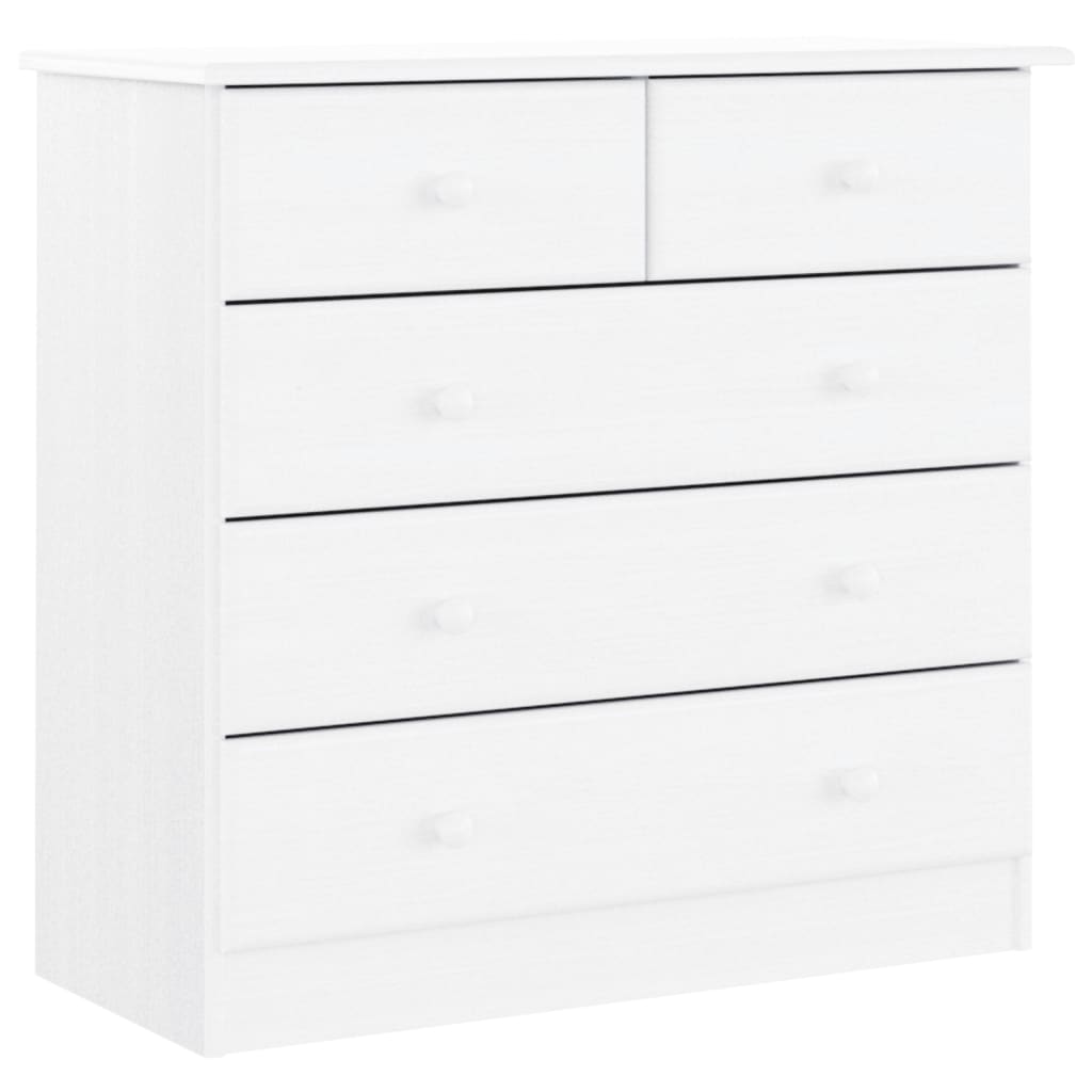 Vitrineskap ALTA Hvit 77x35x165 cm heltre furu