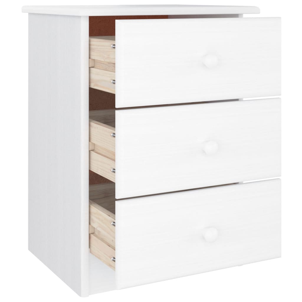 Nattbord Sengbord Hvit heltre furu ALTA 41x35x55,5 cm