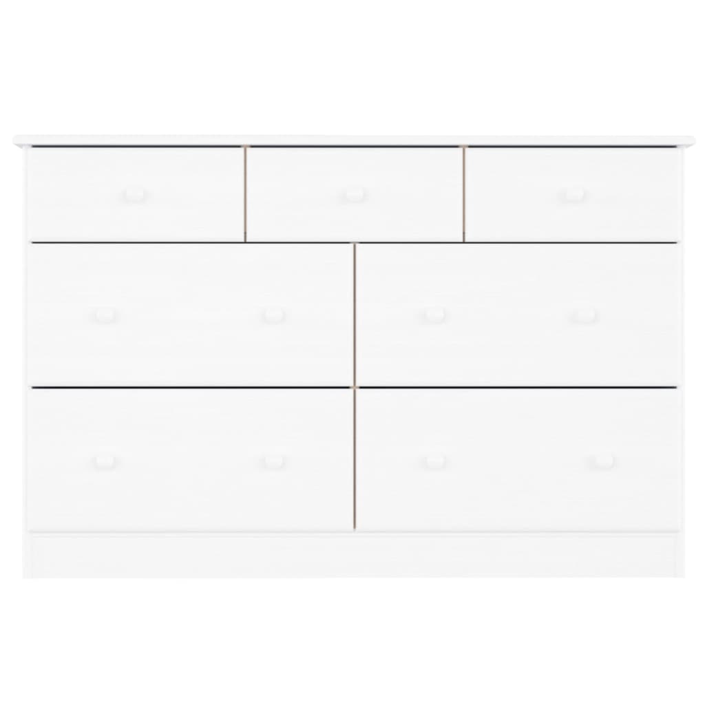 Kommode Hvit ALTA 112x35x73 cm heltre furu