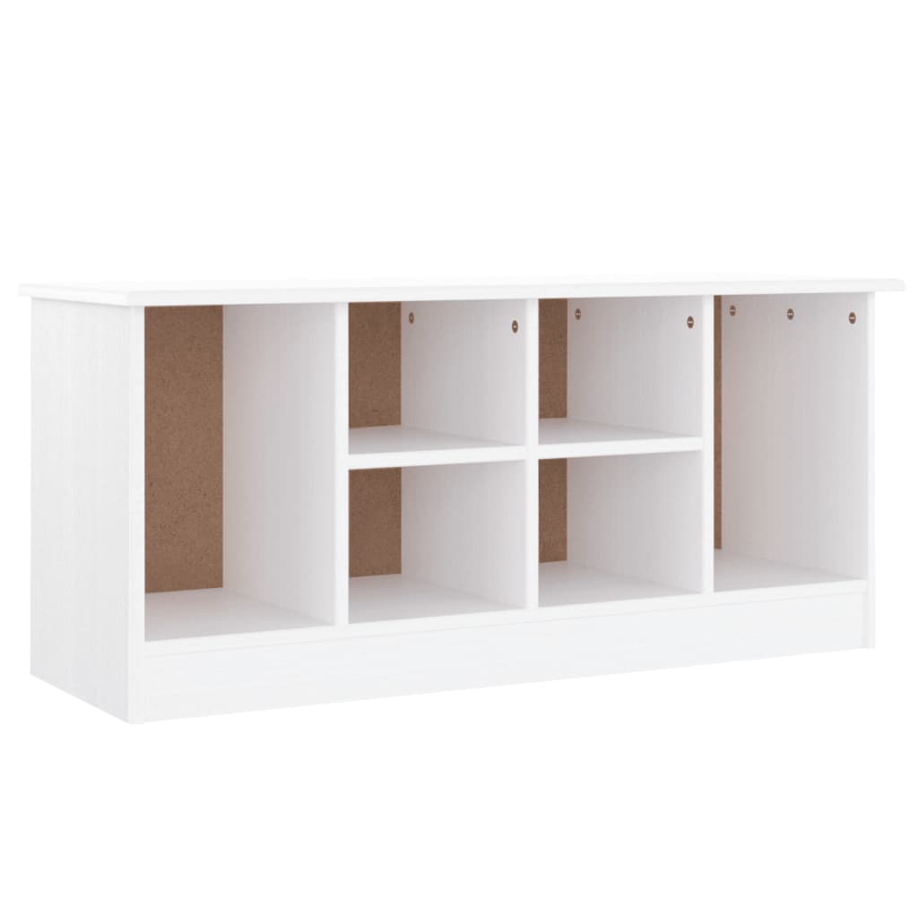Skoskap Skohylle Skobenk Hvit Skobenk ALTA Hvit 100x35x45 cm heltre furu