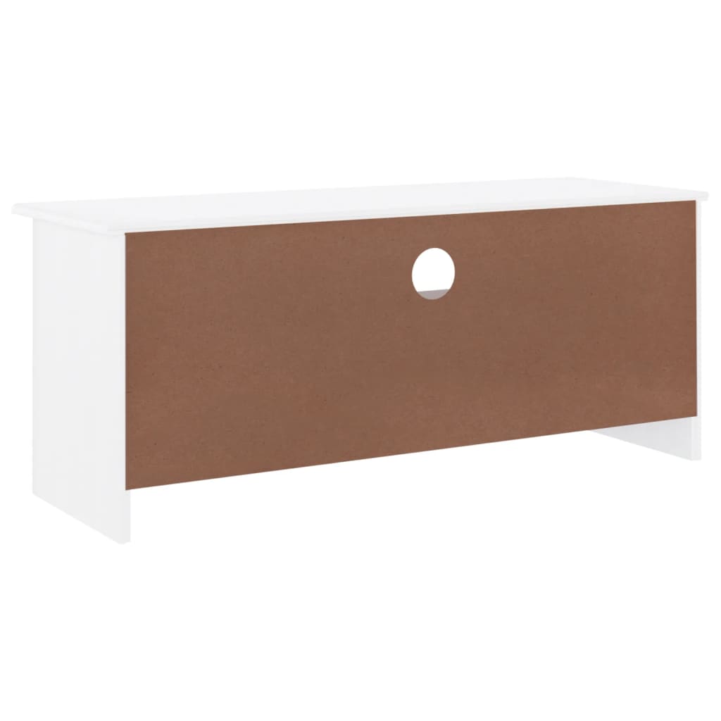 TV-Møbel Hvit TV-benk med skuffer ALTA 100x35x41 cm heltre furu