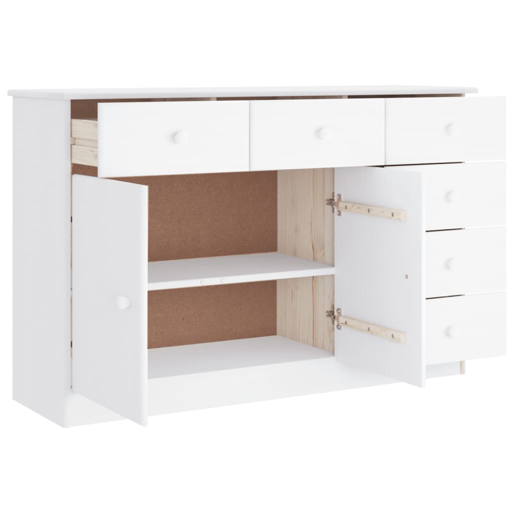 Skjenk Hvit ALTA 112x35x73 cm heltre furu
