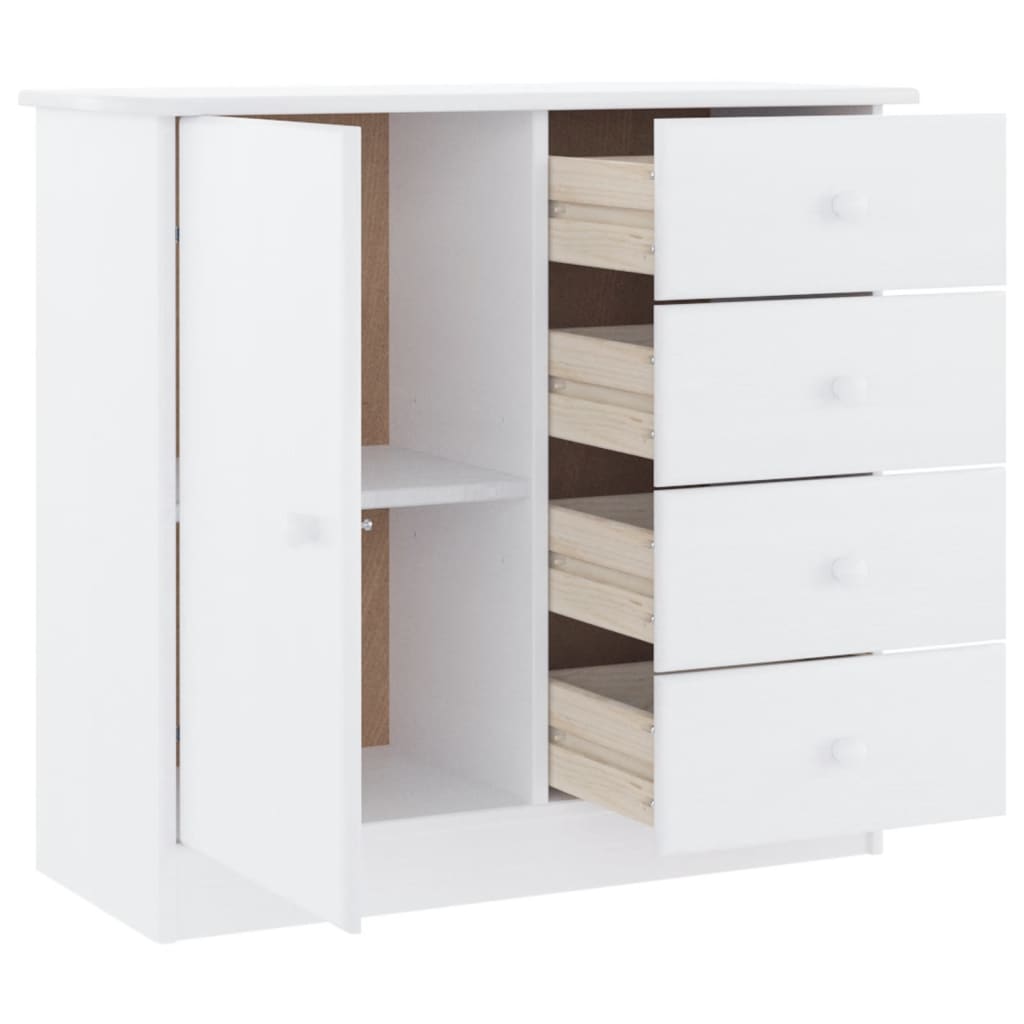 Skjenk Hvit ALTA 77x35x73 cm heltre furu