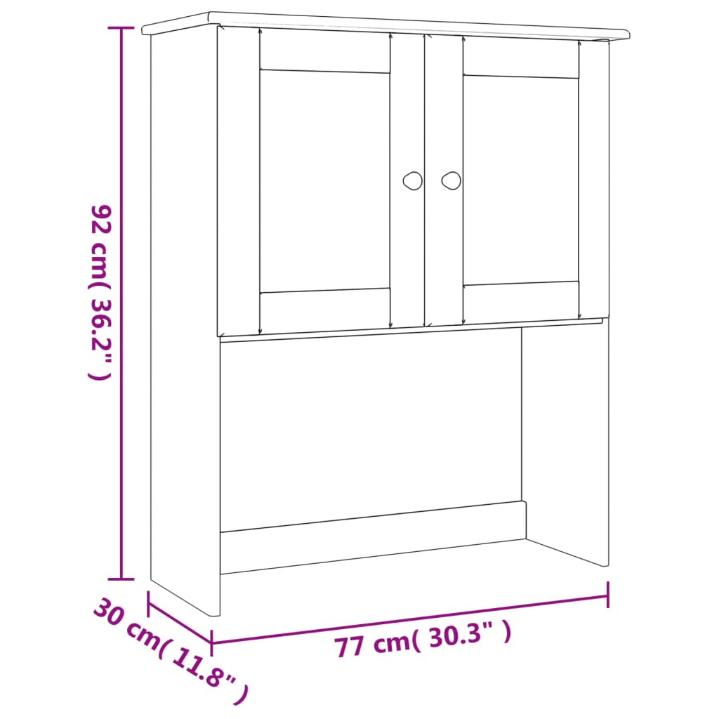 Kommode Tre heltre furu Topp ALTA 77x30x92 cm