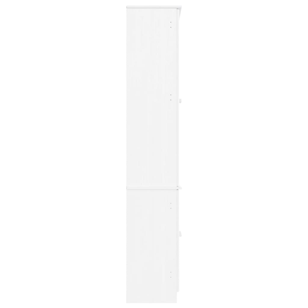 Vitrineskap ALTA Hvit 77x35x186,5 cm heltre furu