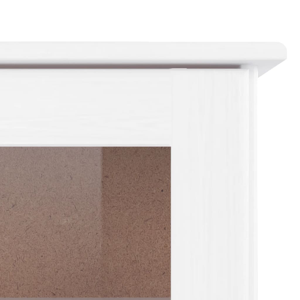 Vitrineskap ALTA Hvit 77x35x186,5 cm heltre furu