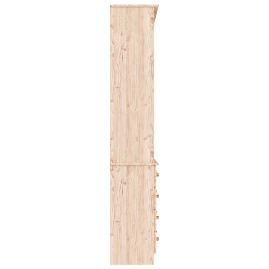 Bokhylle Tre med skuffer ALTA 77x35x186,5 cm heltre furu