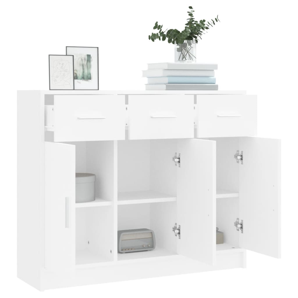 Skjenk Hvit 91x28x75 cm