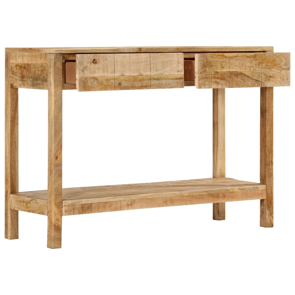 Avlastningsbord Konsollbord Tre med 2 skuffer 110x35x75 cm heltre mango