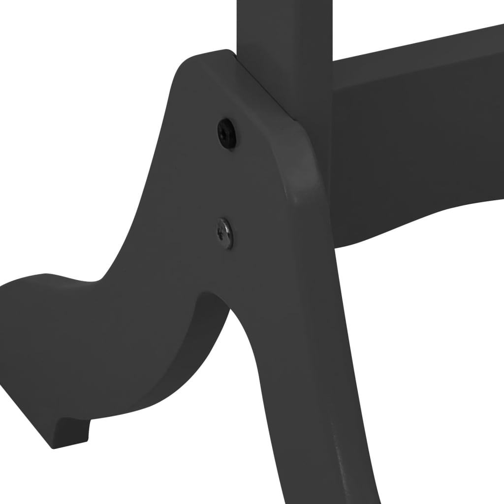 Veggspeil Frittstående Svart 45,5x47,5x160 cm